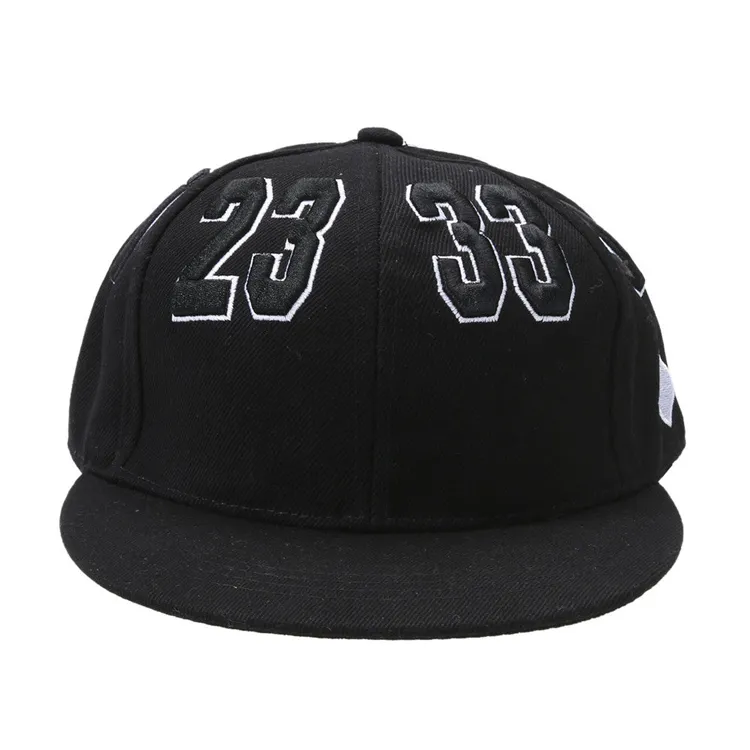 Billige benutzer definierte einzigartige 3D-Stickerei kurze Rechnung original schwarz Hip Hop Sport einfache Snapback Hut kappe