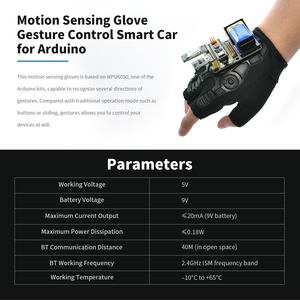 KS0564 Keyestudio Motion Sensing Glove Gesture Control Smart Car per Arduino