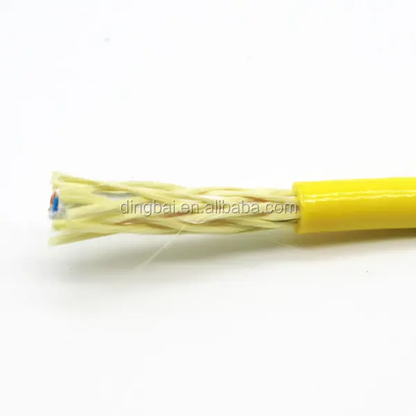 Cable de comunicación simétrico resistente al agua, Cable de 4 núcleos y-kevlar 26AWG ROV Tether