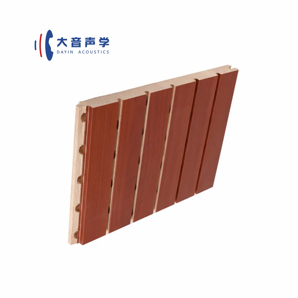 Dayin-panel de pared acústico para interiores, listón de madera de MDF E1 con acabado de melamina personalizado, ecológico, insonorizado, clásico, 2440x197