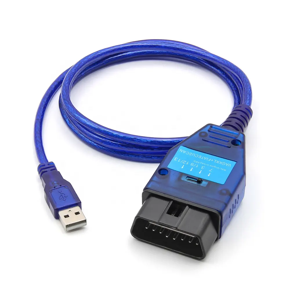 Автомобильный диагностический кабель FTDI FT232RQ VAG KKL FIATECUSCAN для Fiat 4 способа переключения чипа OBD2 для VAG KKL 409 USB интерфейс