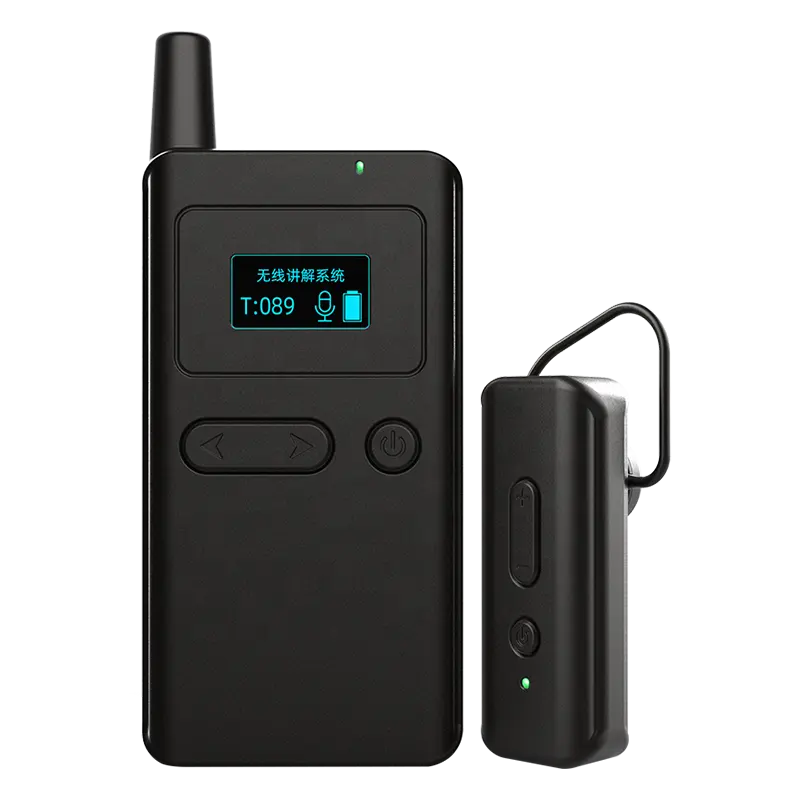 디지털 모바일 라디오 블랙 Ht 스마트 핸드 헬드 3.5V 75g 암호화 통신 워키 토키 투어 가이드 헤드셋 시스템 무선