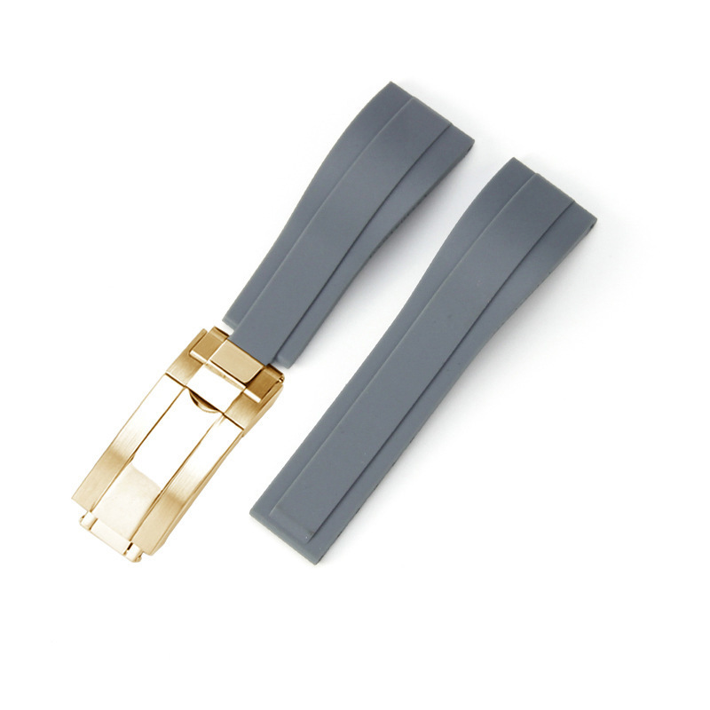 Gray band-gold buckle