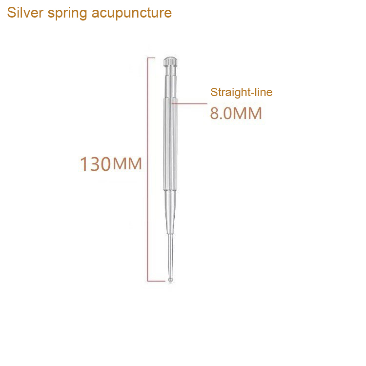 Stylo acupoint à ressort en laiton de type c (argent)