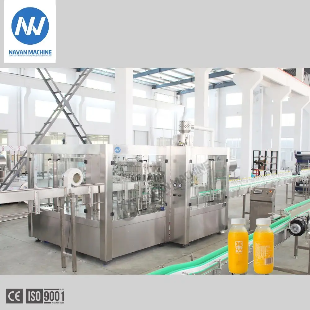 NAVAN-máquina de llenado aséptico Industrial de fábrica, máquina de llenado de leche, PET, botella de plástico, soplado, llenado, tapado, PLC + pantalla táctil