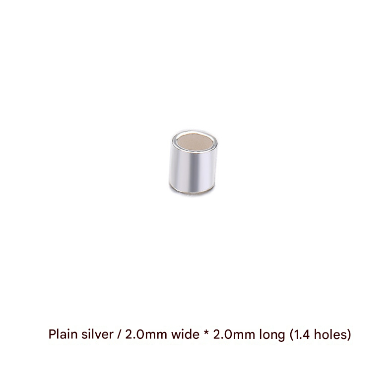 Argent uni / 2,0 mm de large * 2,0 mm de long (1,4 trous)
