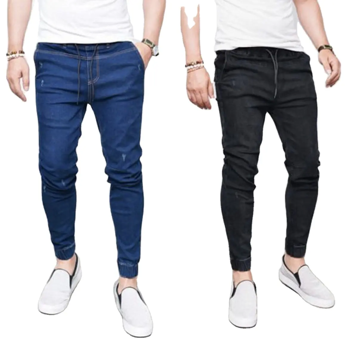 Jeans attillati alla moda da uomo alla moda pantaloni skinny in denim elasticizzato slim fit vendita calda