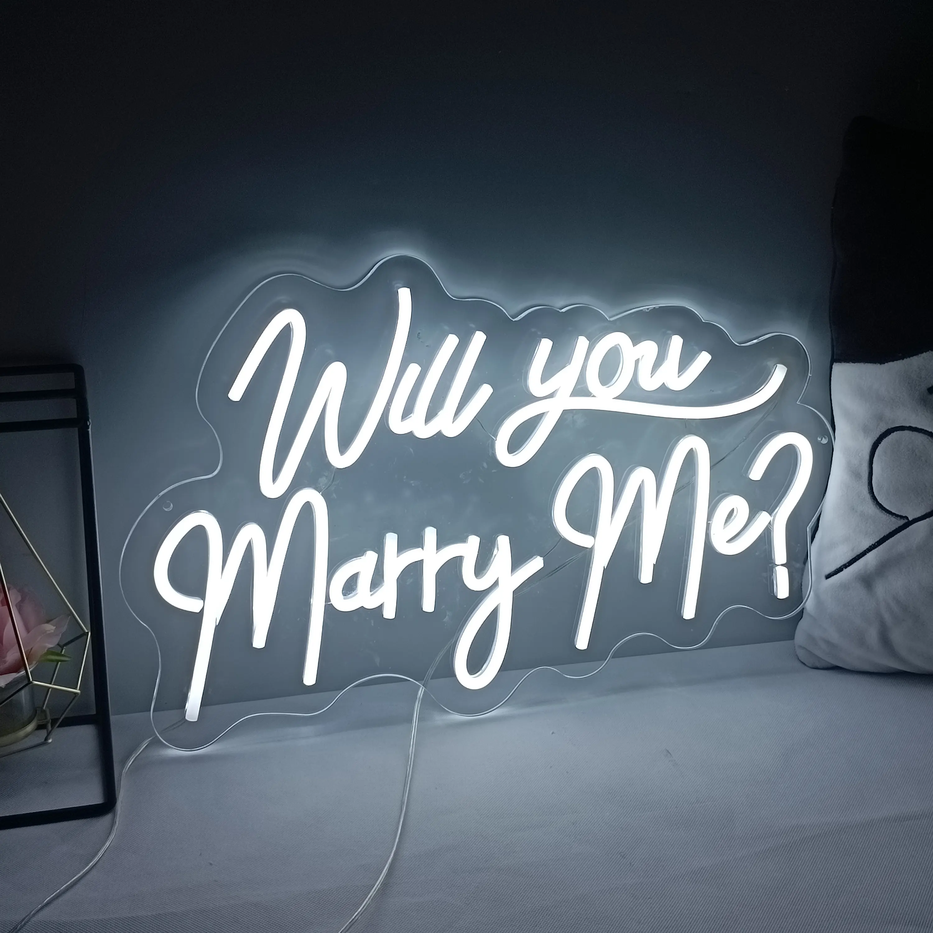 Led personnalisé personnalisé veux-tu m'épouser lettres lumineuses félicitations mariage enseigne au néon grand