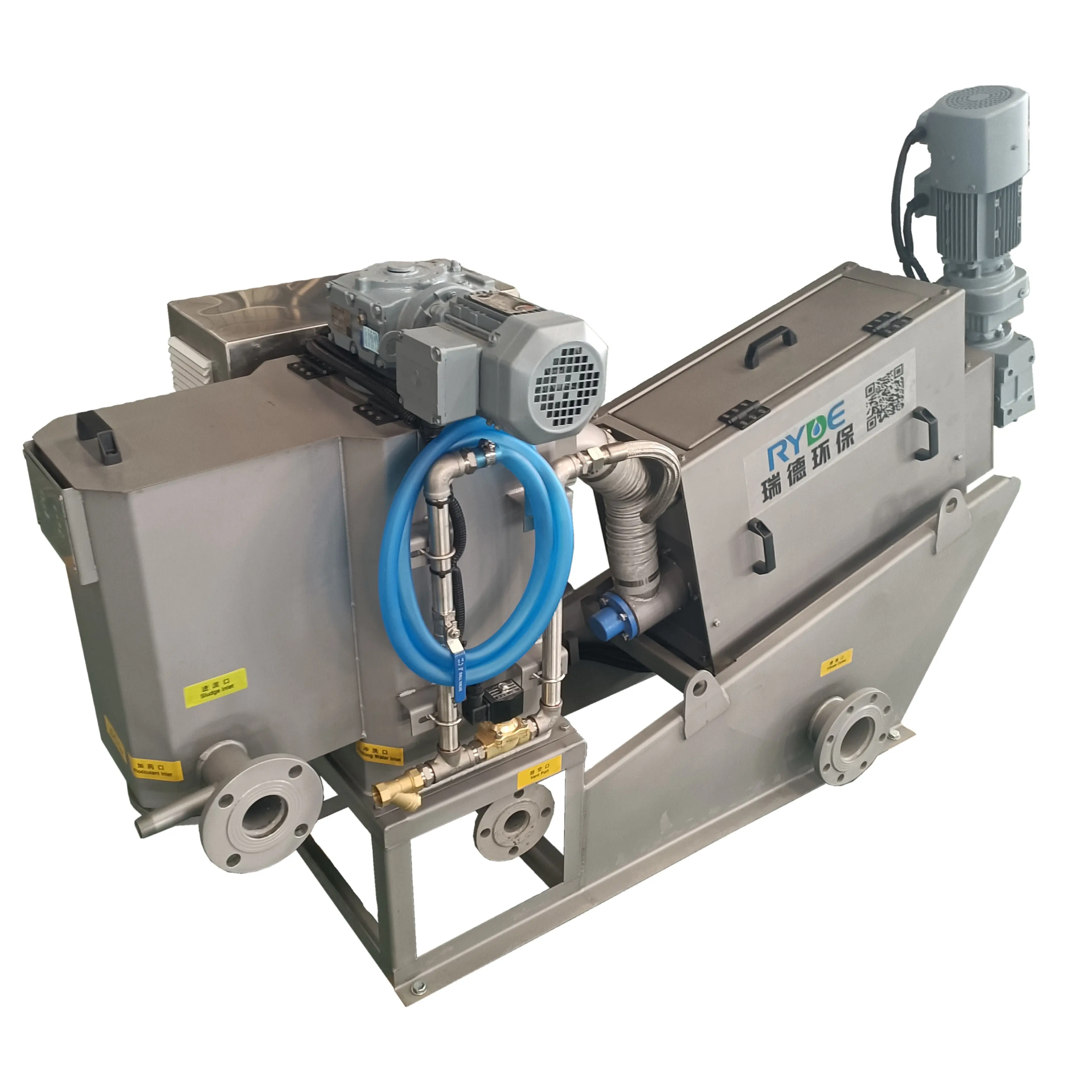 Auto Industrial Water Treatment System Multi-disc Screw Press Sludge Dewatering Machine