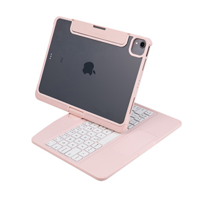Teclado mágico de rotación de 180/360 grados transparente OEM al por mayor con retroiluminación 7RGB, pantalla LCD para iPad de 10,9 '', 11'' y 12,9'' - Product Image 4