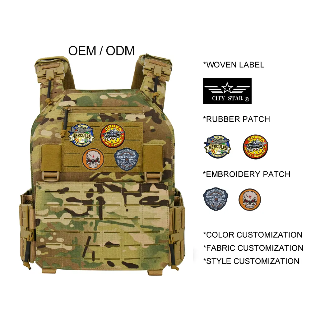 GAG Em Estoque 1000D Dupla Camada Nylon Outdoor Combate Vest Multicam Placa Transportadora Tactical Vest