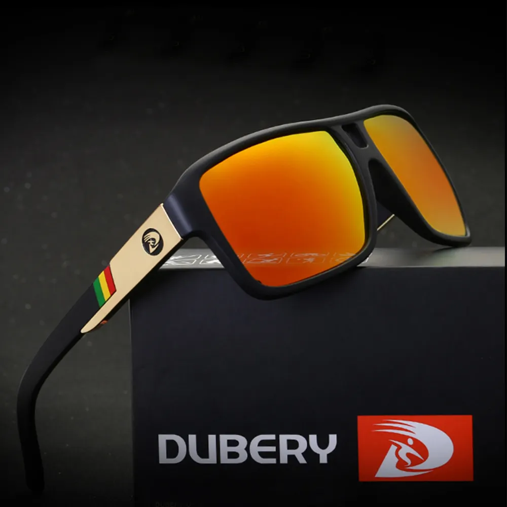Dubery D008 Cat.3 UV400 Mirrored Polarized Sports Sunglasses Men Italy Design