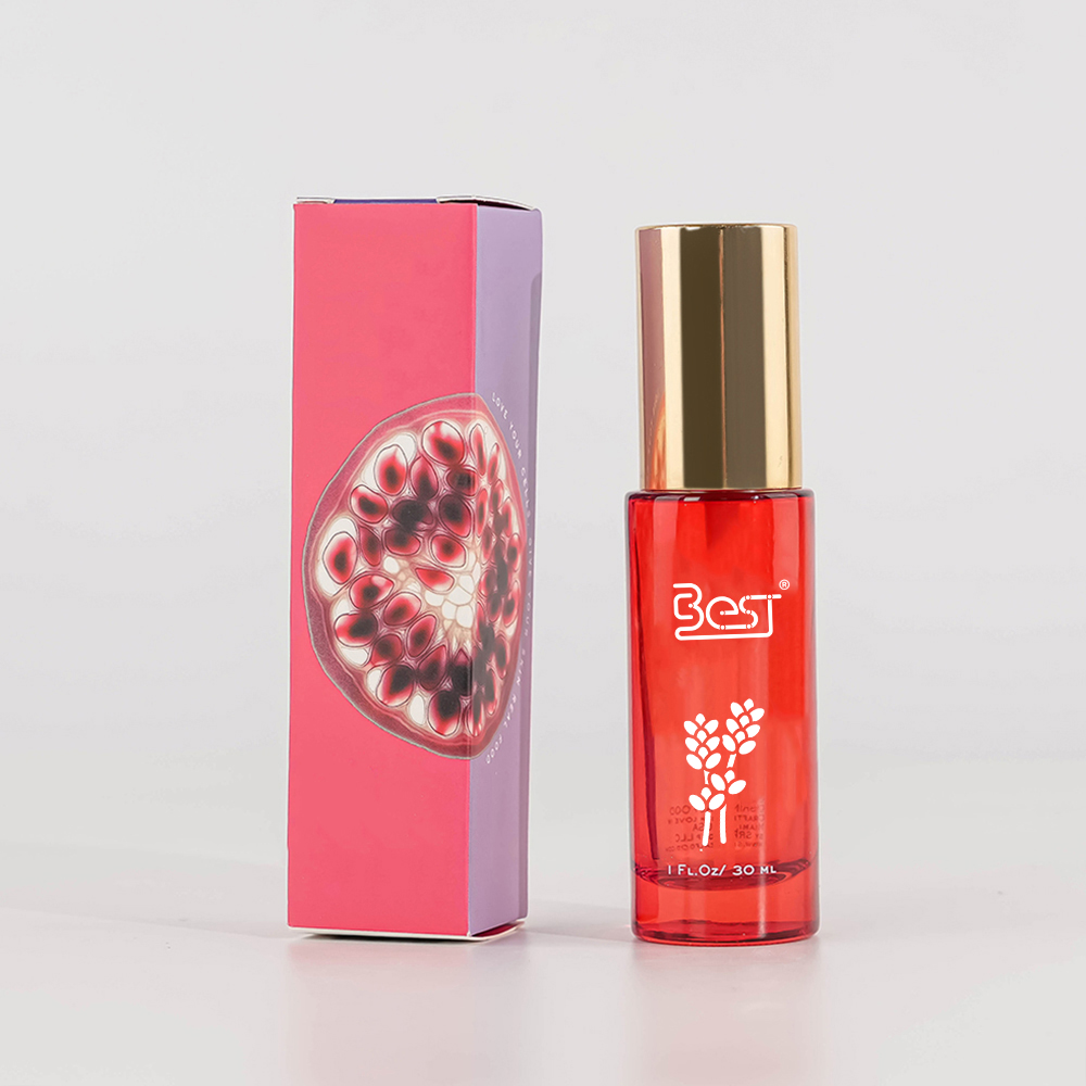 Red lotion bottle
