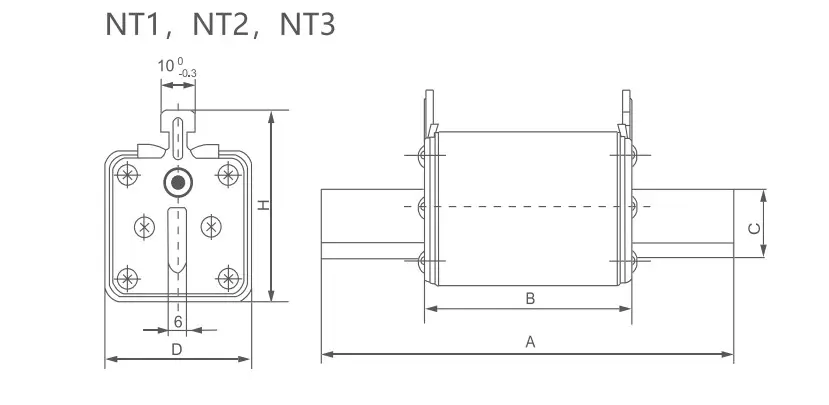 Zhengrong Aangepast Nh Rt Laagspanningsmes Zekering Basis Zekering Link Nt2 500V 315a Ac Zekering