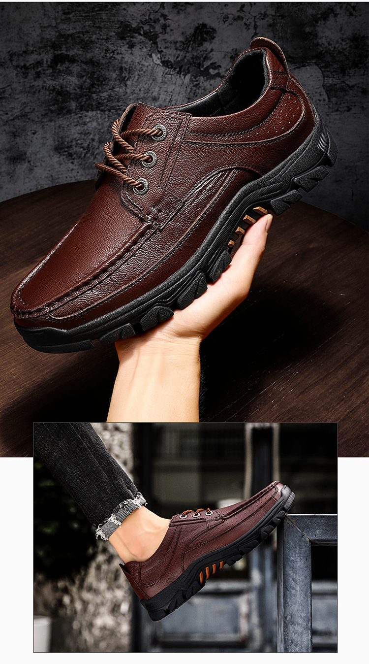 Genuine Leather Stylish Fashionable Casual Dress Less Up Shoe For Men Black S219-3542 (STOCK ITEM) 8 PRISTINE