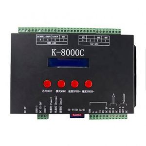 K-8000C K8000C 8 port çıkış programlanabilir RGB piksel şerit LED denetleyici SPI DMX LED şerit ışık