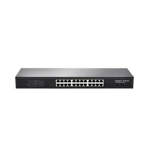 Conmutador no gestionado Gigabit de 24 puertos de alta calidad con 2 enlaces ascendentes SFP para soluciones de red fiables en centros de datos - Product Image 1