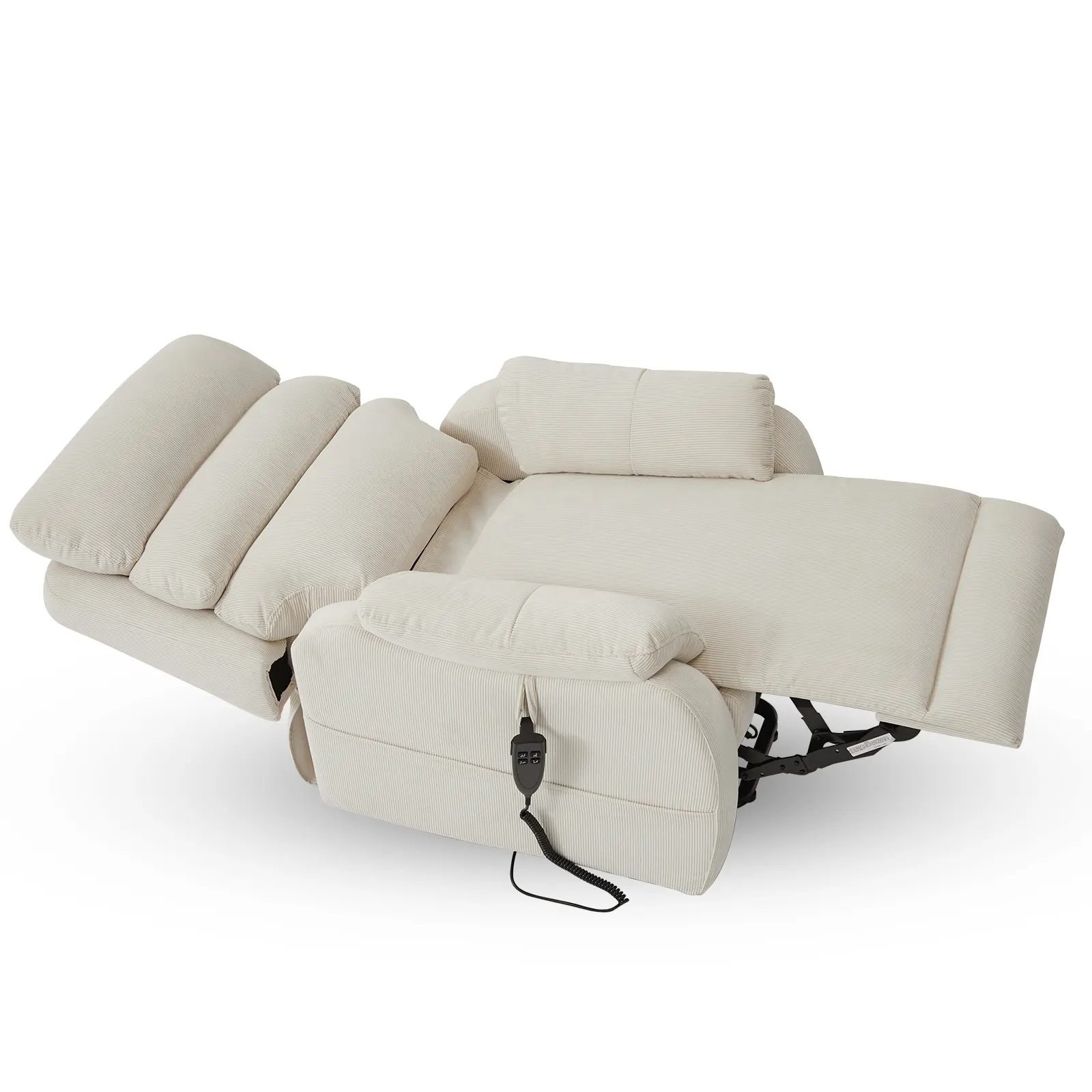 Silla reclinable CJSmart Home Lift para personas cortas, sofá de elevación eléctrica plana con ajuste de posición infinita y bolsillo lateral