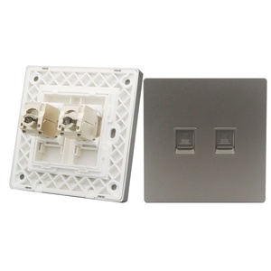 86 tipo RJ45 pannello di rete presa computer 86mm pannello di montaggio a parete per CAT5E CAT6 CAT6A e modulo di rete CAT7 - Product Image 4