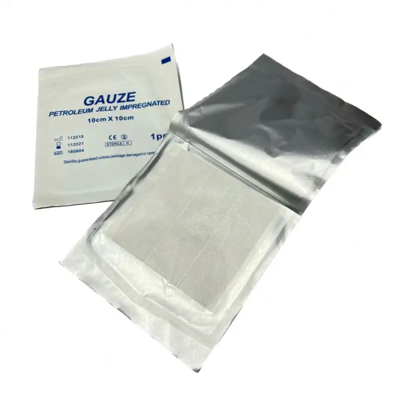 Paquet d'unité stérile tampon de gaze imprégné de paraffine avec antibactérien