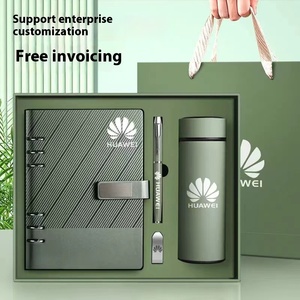 Giáng sinh tốt nghiệp quà Tặng lưu niệm quà tặng tùy chỉnh PU A5 Vòng chất kết dính máy tính xách tay với bút chai kinh doanh công ty Hộp Quà Tặng thiết lập - Product Image 2