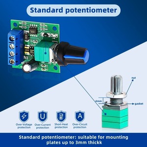 8 pezzi 1.8v-30W regolatore di velocità del motore a corrente continua a bassa tensione PWM 1803BK 1803B moduli di alimentazione dell'interruttore del conducente regolabile per 3v-12v 5v-6v - Product Image 4