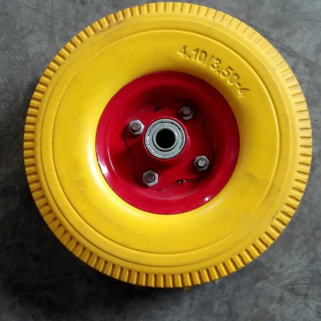 Завод по производству плоских колес для колеса Барроу из пенополиуретановой шины 350-4 тележки для инструментов