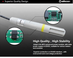 MTH100:0.3% 高精度0-5V/0-10V/RS485デジタルトランスミッター温度および湿度センサー、フィルター付き、オフセット、9-30 VDC - Product Image 3