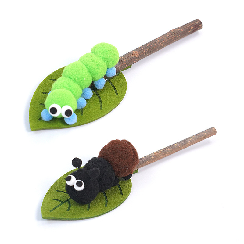 Green worm and ant set