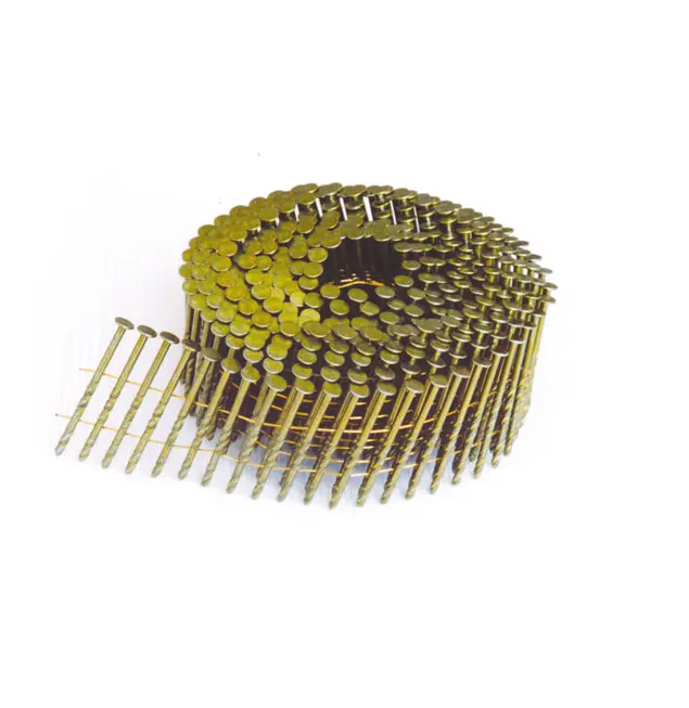 Clou de bobine en acier au carbone 2.5mm x 50mm vis en bois galvanisé clou de toiture moins cher clous de bobine de fil à tête plate