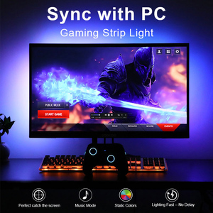 EMC Gaming Light PC Backlight Music Color Sync 5V USB RGBIC LED Strip Monitor Backlight for PC 24 - 34 Inch <strong>Computer</strong> - Product Image 2