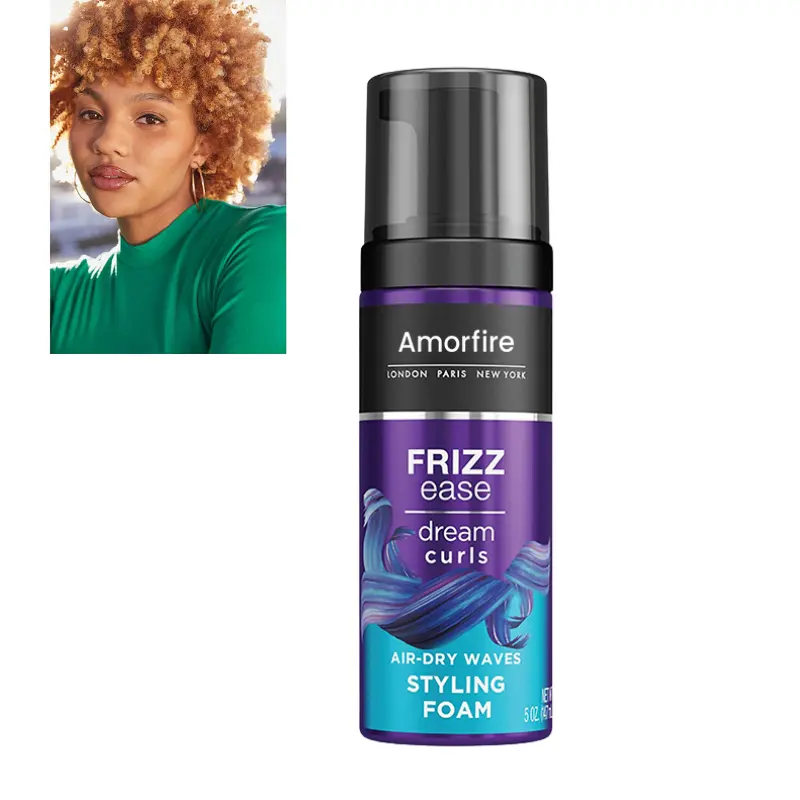 Profession elle Amorfire Private Label Haar mousse Styling Curling Foam Nicht klebrige Art Haar mousse für lockiges Haar 147ml