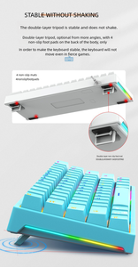 Diseño de moda, teclado personalizado, teclado de juego de luz mixta para ordenador, teclado Rgb, teclado para juegos, Teclado mecánico - Product Image 4