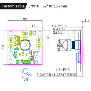 Factory Price Ov9732 USB2.0 150 Degree Fov Lens AI Intelligent Surveillance 1 Megapixel 720P Camera Module - Product Image 4