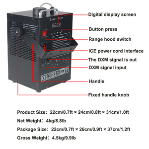 Igreslite 4in1 Laser Fog Machine 900w Smoke <strong>Storb</strong> <strong>LED</strong> Fog Machine with Remote - Product Image 3