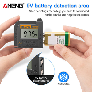 18650バッテリー容量テスターAAAAボタンセル9Vバッテリーレベル検出器ディスプレイ残りの電力検出器