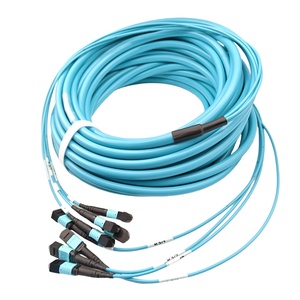 10m (32.8ft) MPOトランクケーブルUPCオスMPO-12 MPO-12 UPCオス48ファイバーマルチモードOM4プレナムOFNPタイプBダブルジャケット - Product Image 1