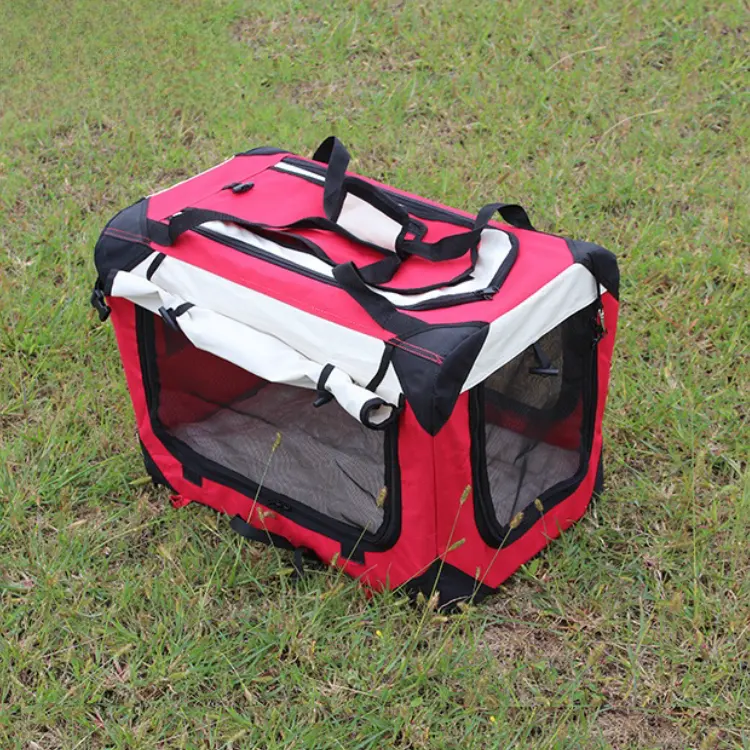 Factory wholesale airline approved pet carrier dog cat travel bag foldable soft fabric cage for dog