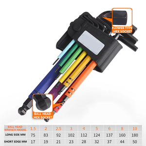 Alyan anahtarı takımı boynuz çok renkli lazer işaretleme anahtarı onarım Hex Allen anahtarı Torx alyan anahtarı takımı - Product Image 4