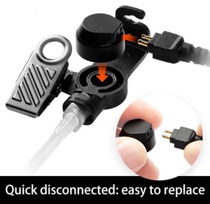 2-Pin 2-wire UV-5R Earpiece Surveillance Kit PTT Mic for BTECH Retc15/<strong>Retevis</strong> <strong>RT21</strong> RT22 Kenwood Arcshell AR-5 Walkie Talkie - Product Image 5