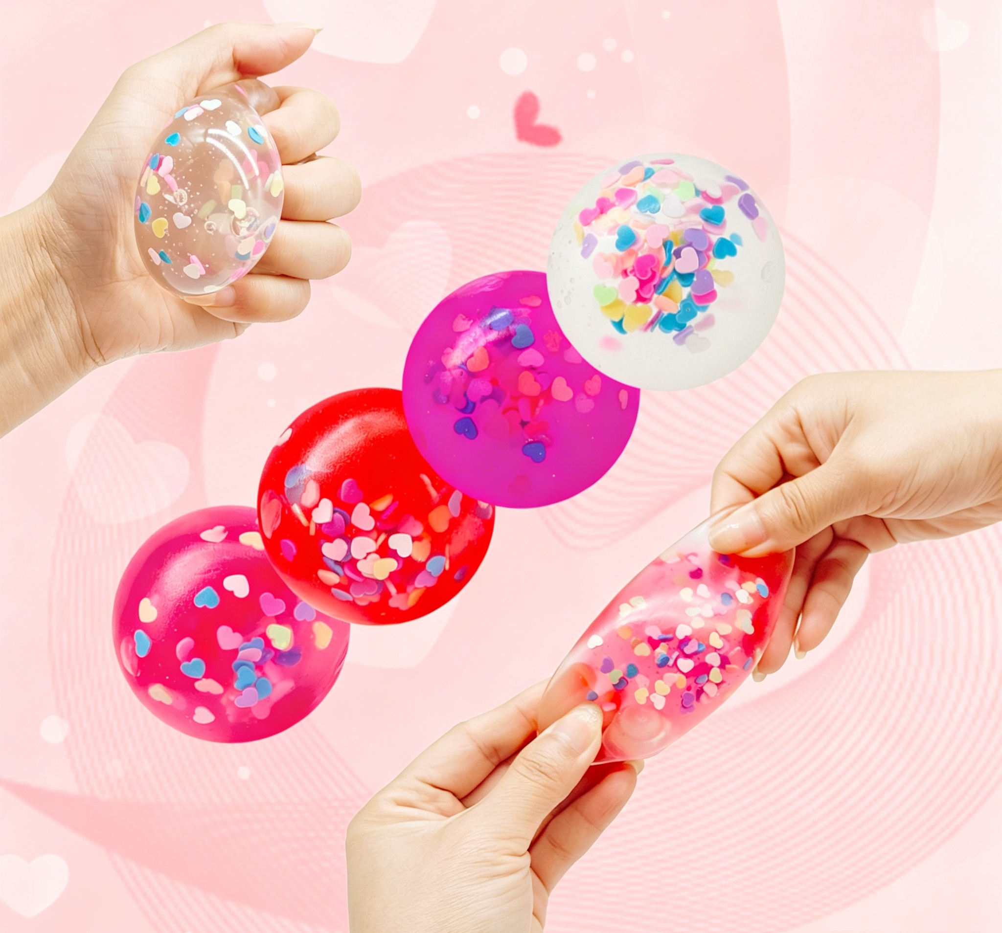 TPR Large Glitter Sequins Squishy Ball