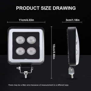 Square <strong>Led</strong> Projector Headlight 4 Inch 60w <strong>Led</strong> Working Light for Motorcycle for Truck Car With Lens Spotlight - Product Image 2