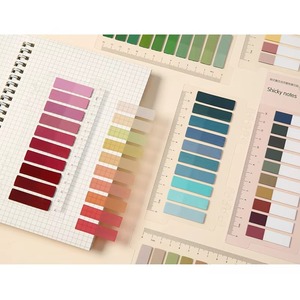 ページマーカー蛍光ペットメモ帳ミニ付箋色付きPETページフラグ - Product Image 1