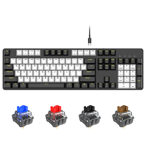 Full Size Wired Mechanical <strong>Keyboard</strong> 104 Keys Ergonomic Office <strong>Computer</strong> Rainbow Backlit Red <strong>Switch</strong> Gaming <strong>Keyboard</strong> <strong>Mouse</strong> Combos - Product Image 2