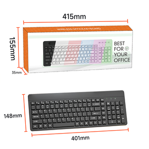 Umila 2,4 GHz Interfaz USB Nuevo estilo QWERTY Teclado inalámbrico Ratón Combo Teclado numérico de membrana con diseño de escritorio elegante - Product Image 2