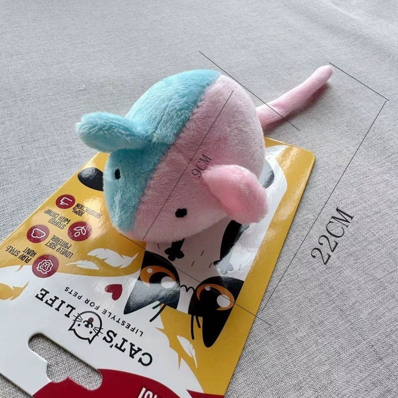 Petite souris rose et bleue