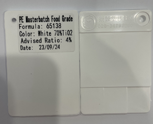 RongFeng colore fabbrica Masterbatch colorante additivo PE LDPE LLDPE HDPE Masterbatch bianco TiO2 70% 50% 30% 15% Food Grade 2-4% - Product Image 6