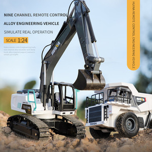 Yüksek teknoloji RC ekskavatör 2.4Ghz 9 kanal uzaktan kumanda mühendislik DAMPERLİ KAMYON alaşım simüle otomobil modeli elektronik oyuncaklar - Product Image 2