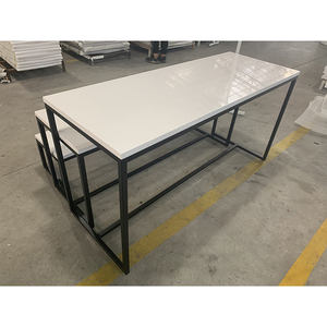 High-end Retail Cloth Shop <strong>Counter</strong> <strong>Table</strong> Design Wood Clothing Retail <strong>Display</strong> <strong>Table</strong> - Product Image 6