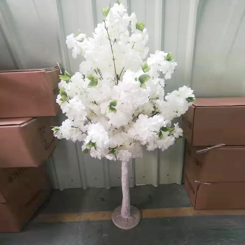 1M de estilo japonés de boda centro de mesa decoración blanco Flor de Sakura cereza Artificial flores de árbol